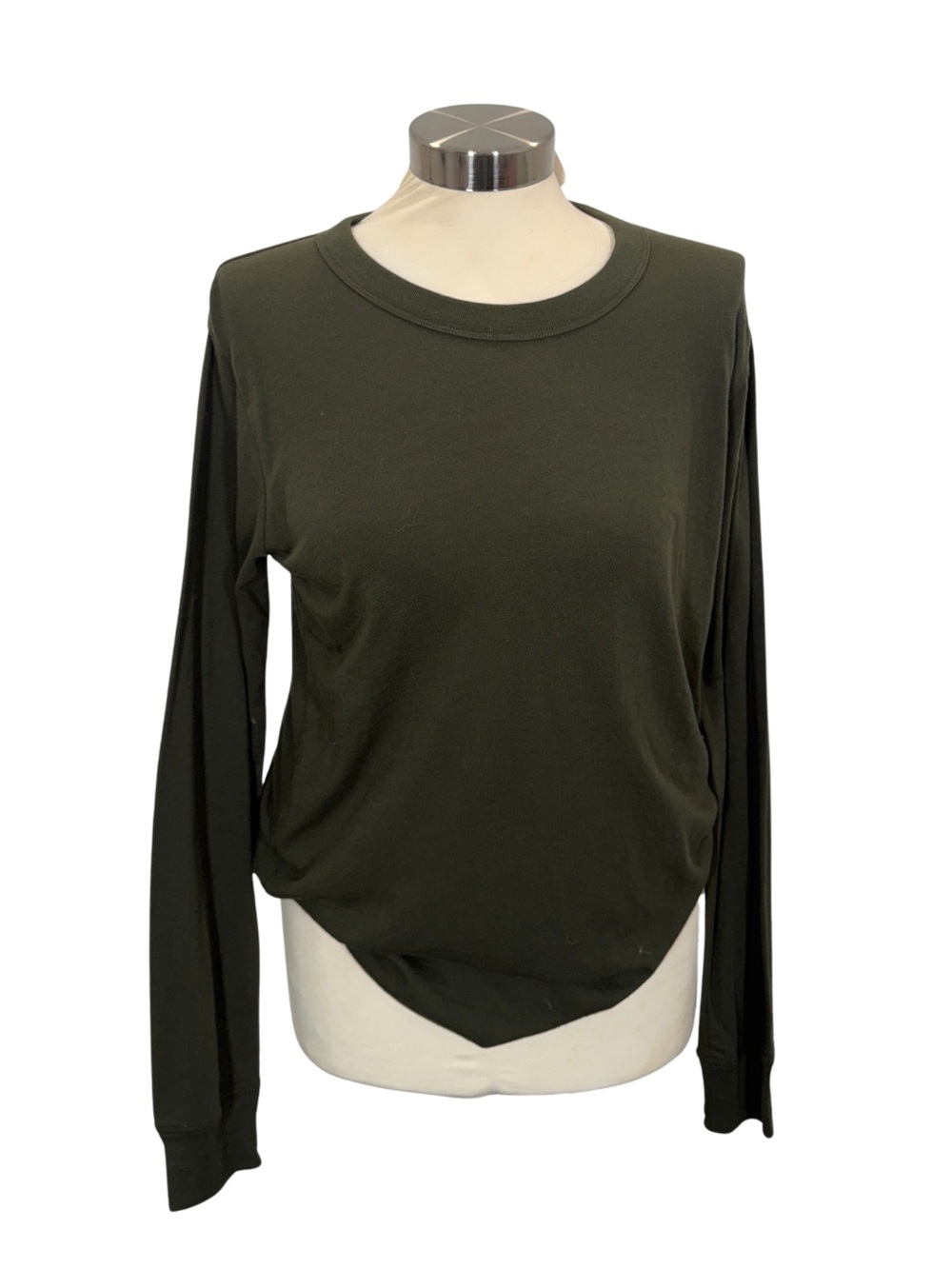 PINK Victoria's Secret Dark Olive Long Sleeve Crewneck